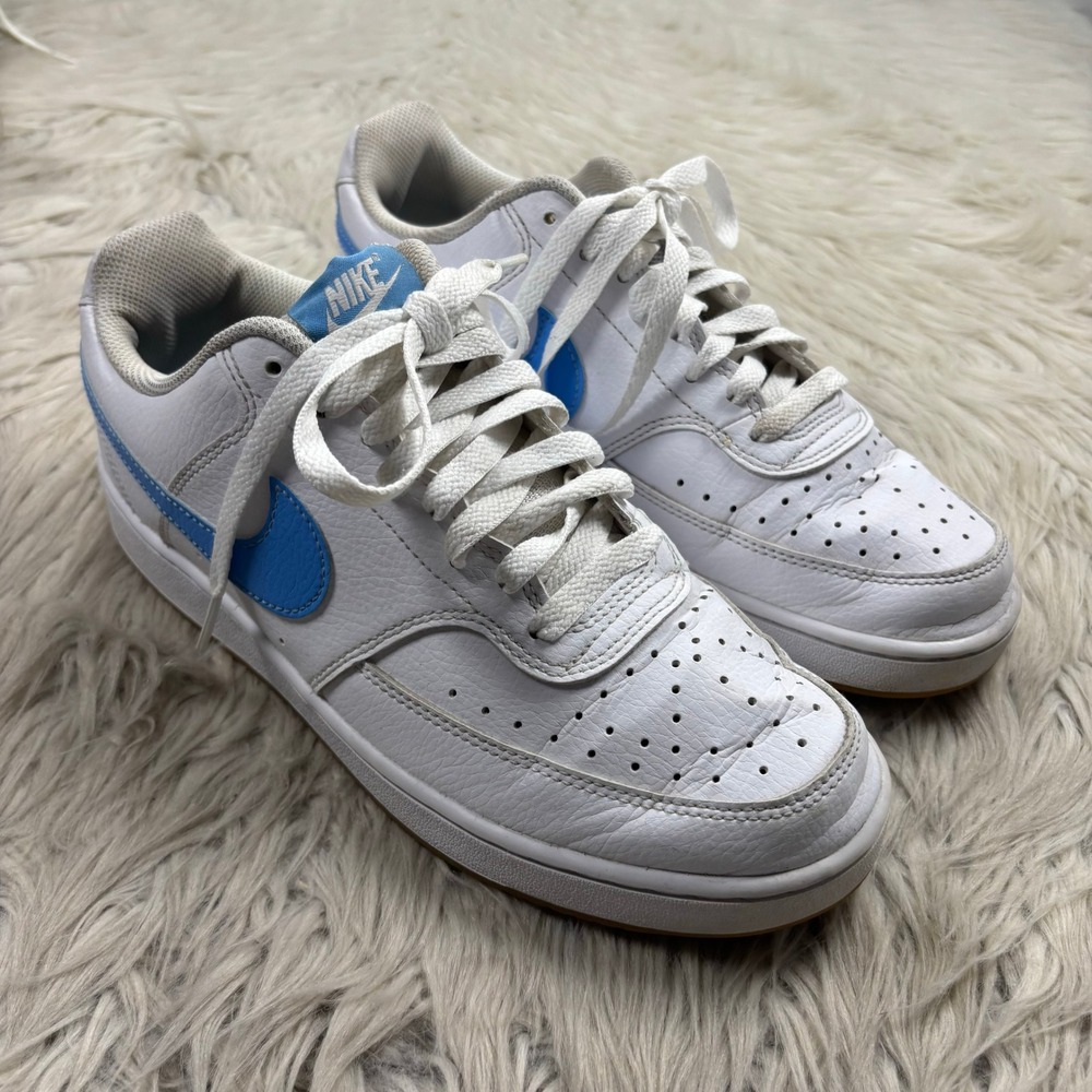 Nike Court Women's 8.5 White Blue Vision Low Next Nature Sneakers Street Urban - Picture 2 of 8